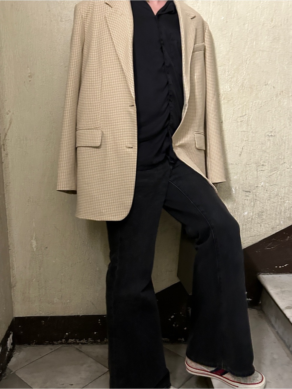 Wilfred Houndstooth Tan Blazer